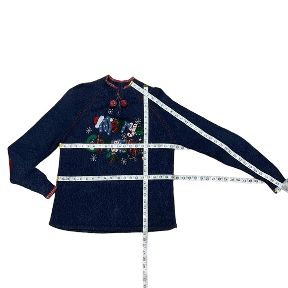 Vintage Tiara International Christmas Collection Quarter Zip Sweater Women’s M - Picture 2 of 11